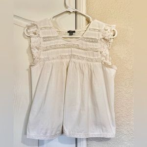 Cute Aerie Ruffled beige Top